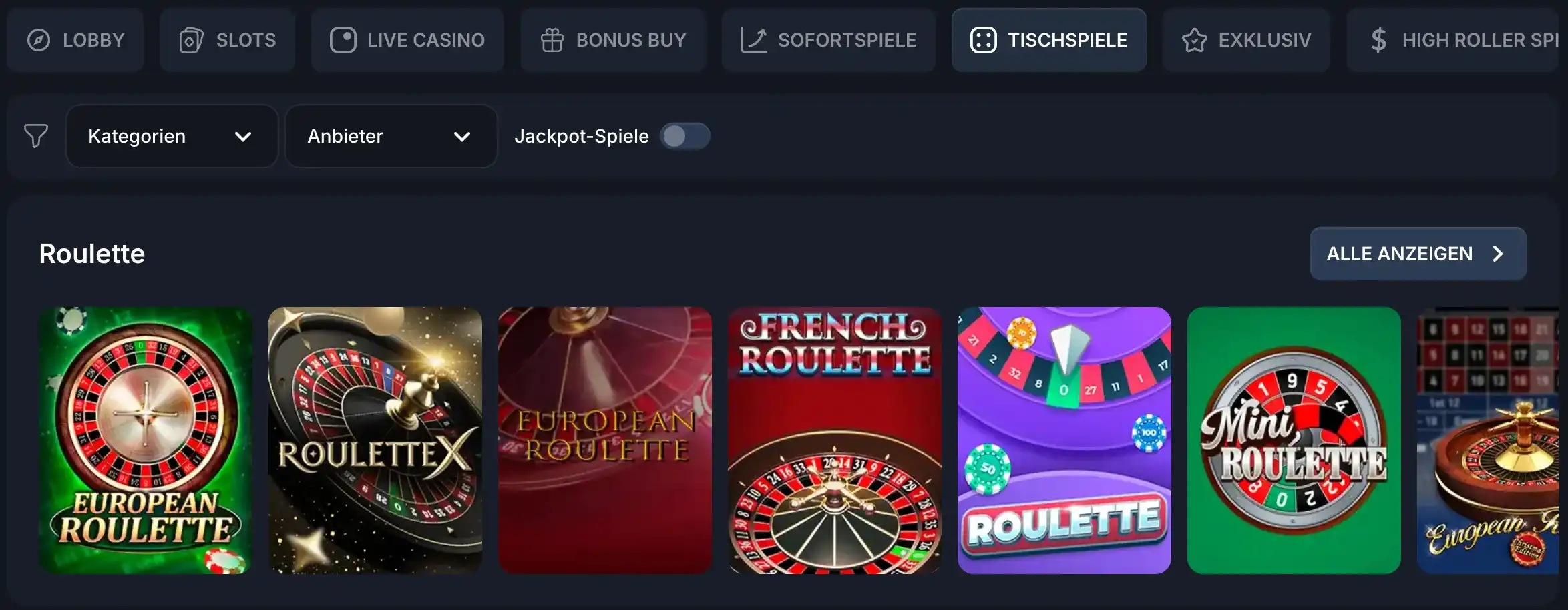 Beliebte Tischspiele wie Roulette und Blackjack online im Beef Casino spielen